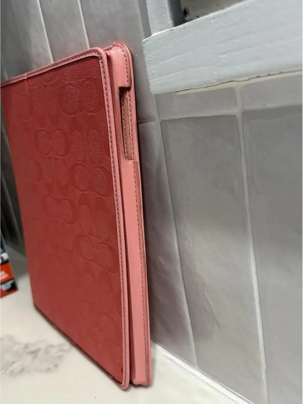 Coach Pink Canvas Signature Print iPad 2 Smart Cover Case $68